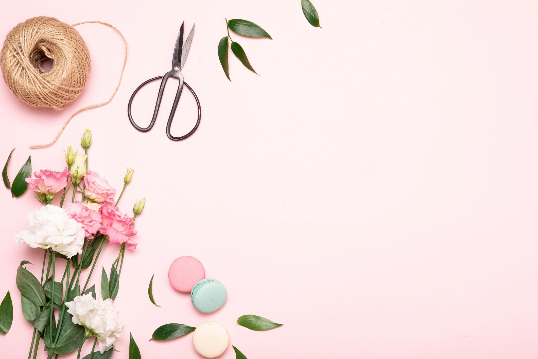 whimsical jewelry flat lay pastel background
